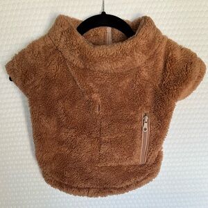 Cozy Brown Fleece Pullover for Dog - Size Small
